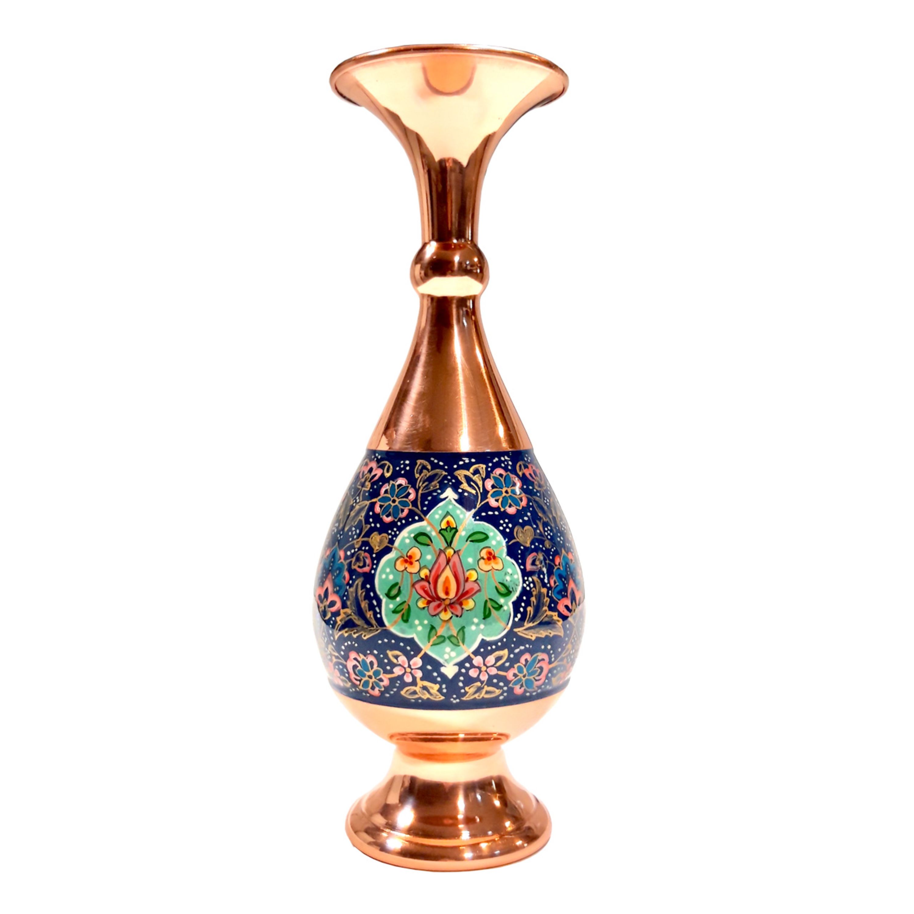 گلدان مس و پرداز اعلا 25 سانتی