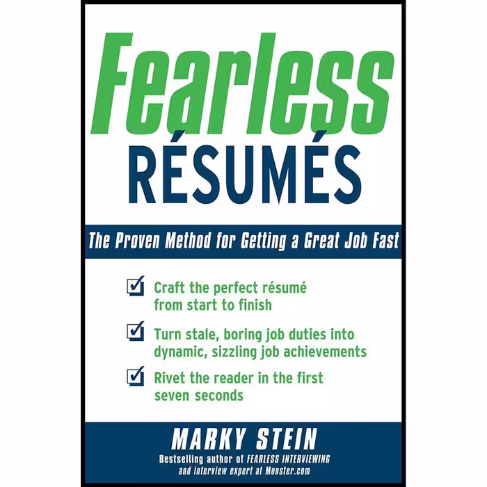 کتاب زبان اصلی Fearless Resumes اثر Marky Stein انتشارات McGraw Hill