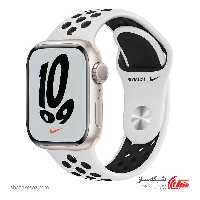 قیمت و خرید اپل واچ سری 7 نایکی استارلایت با بند اسپرت سیلیکونی - شبکه ساز