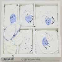 ۱۹ تیکه نوزادی پنبه گلدوزی کارمانیا مدل خرگوش bmm