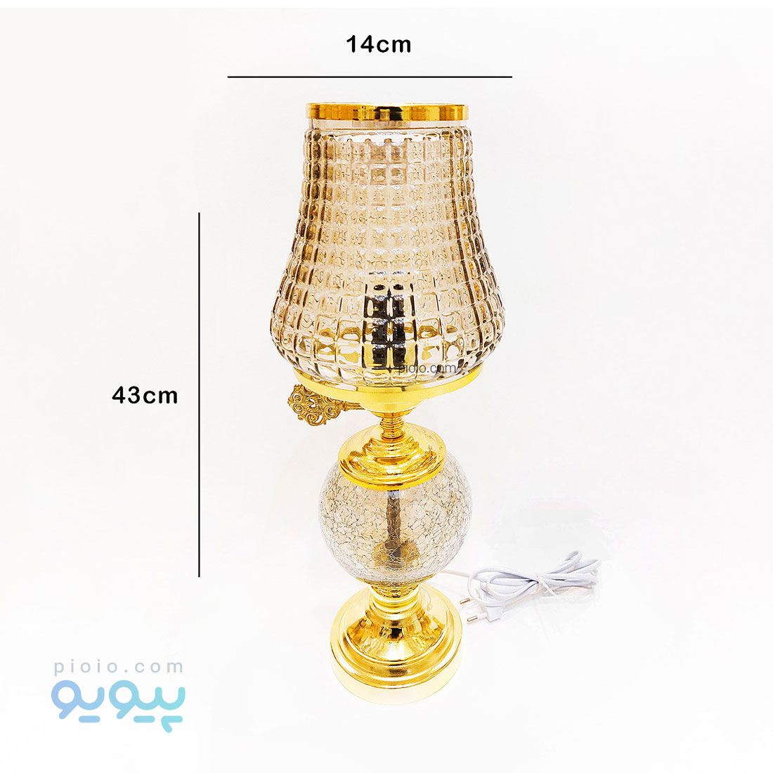 آباژور شید بلوری رومیزی کد 3656