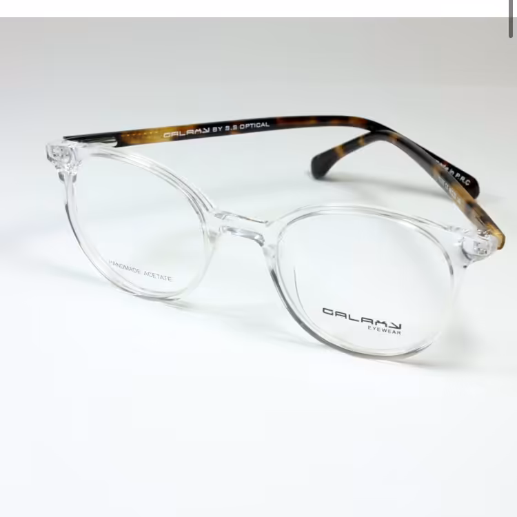 فریم عینک طبی گرد ویفر اسپرت شیشه ای شفاف 70258