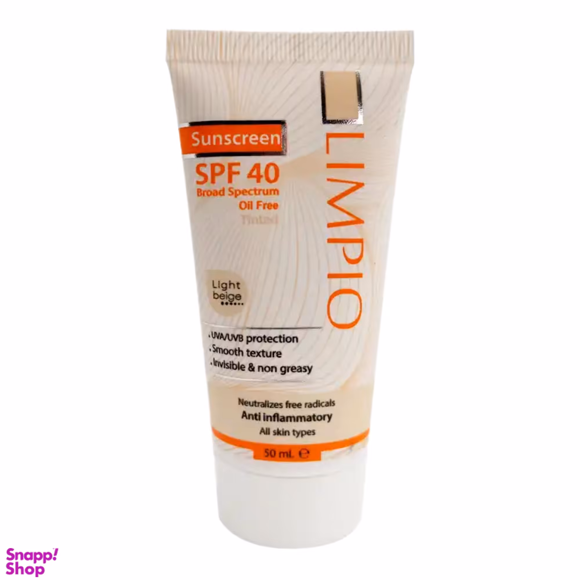 کرم ضد آفتاب لیمپیو مدل SPF40 رنگ بژ روشن حجم 50 میلی لیتر