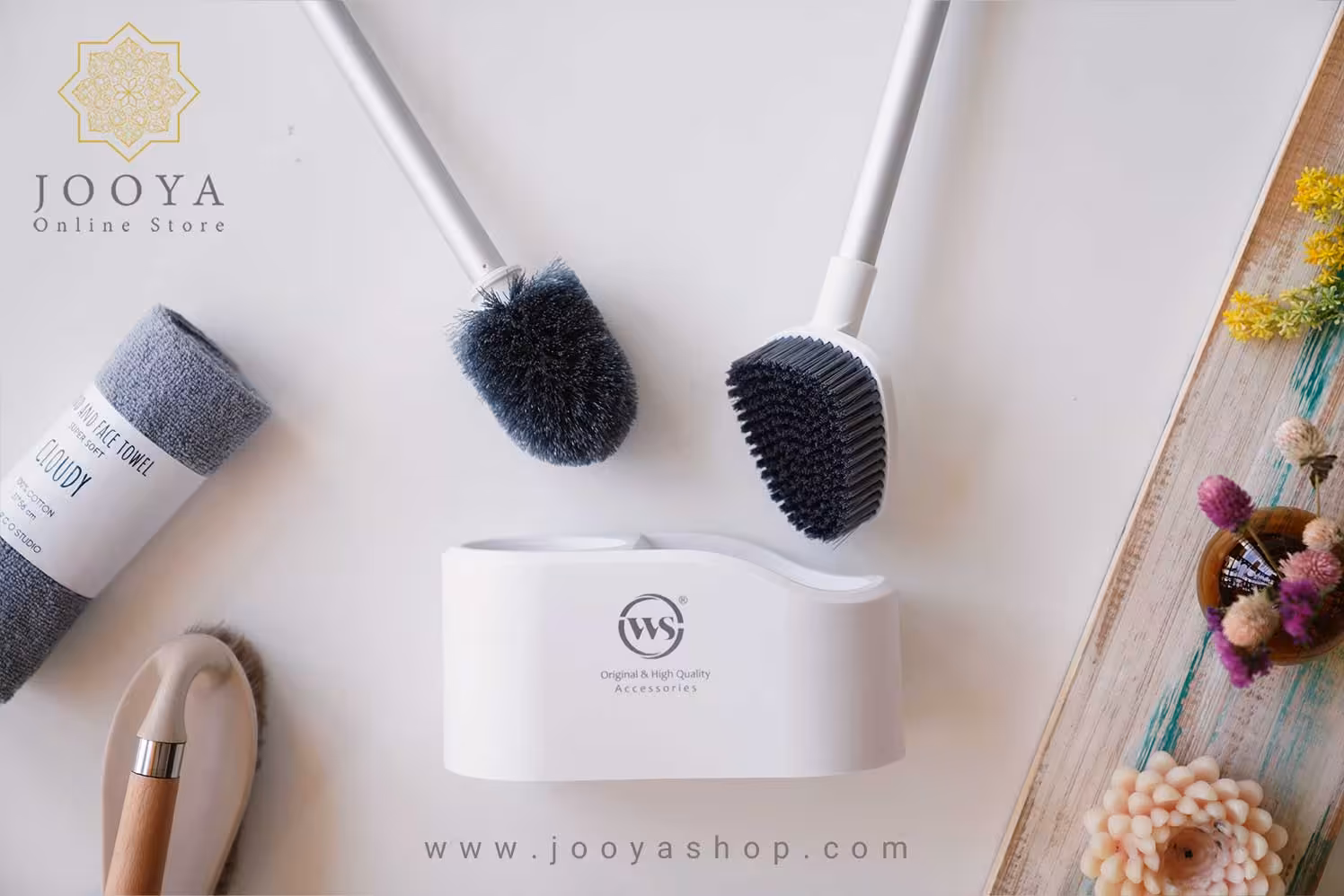 فرچه دستشویی 2 عددی قاب دار WS