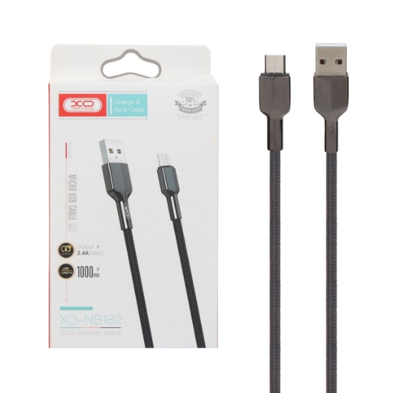 کابل تبدیل USB به micro-USB ایکس او مدل NB182 طول 1 متر