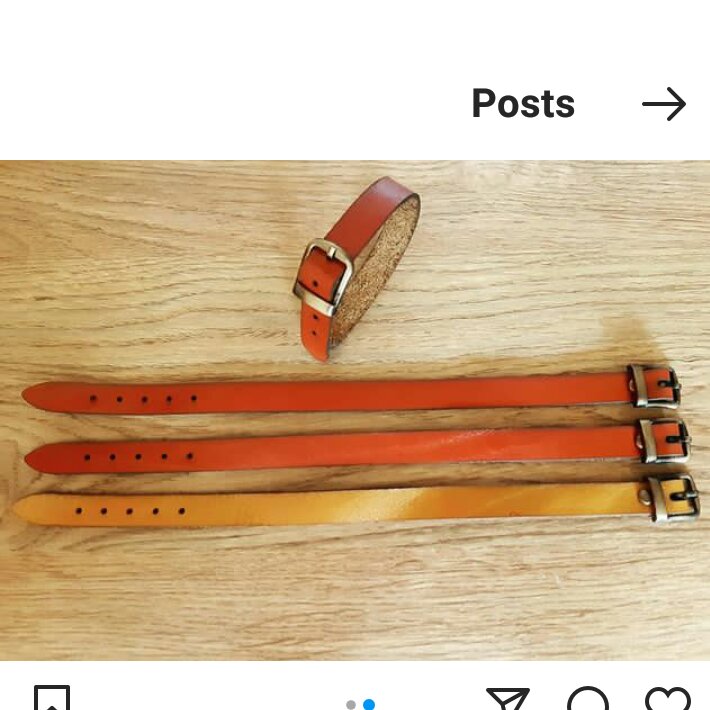 دست بند چرم طبیعی گاو کد 577