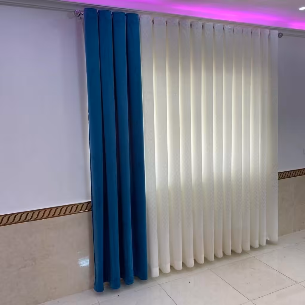  پرده  آماده  مخمل شانل سنگین درجه 1 در رنگ بندی متنوع