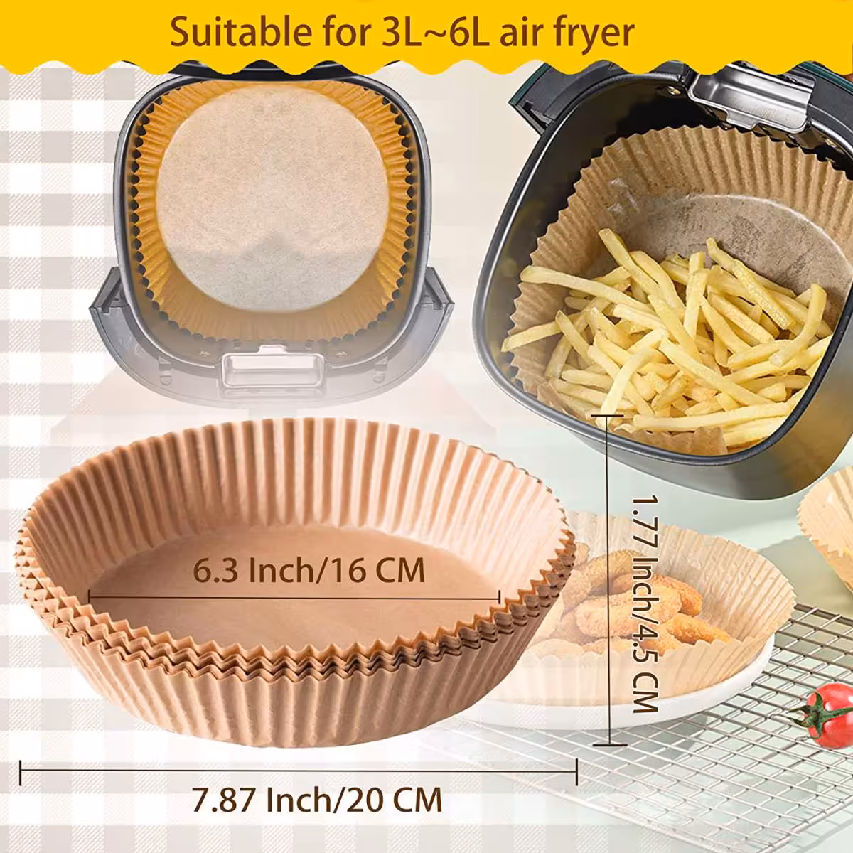 کاغذ مخصوص سرخ کن و هواپز بسته 50 عددی