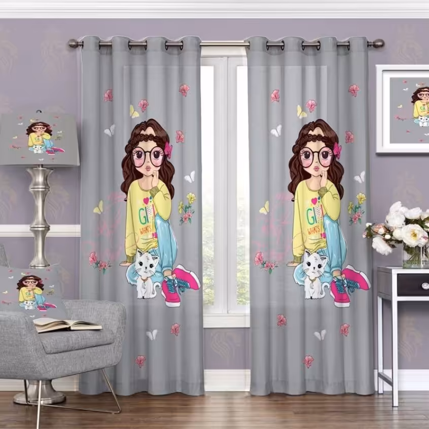 پرده چاپی  پانچ  اتاق کودک کد 889