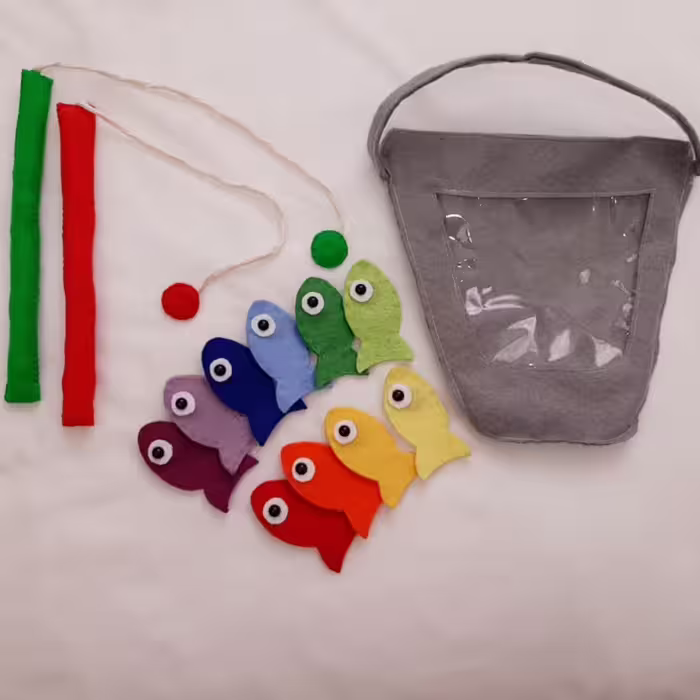 سطل و ست ماهیگیری نمدی
