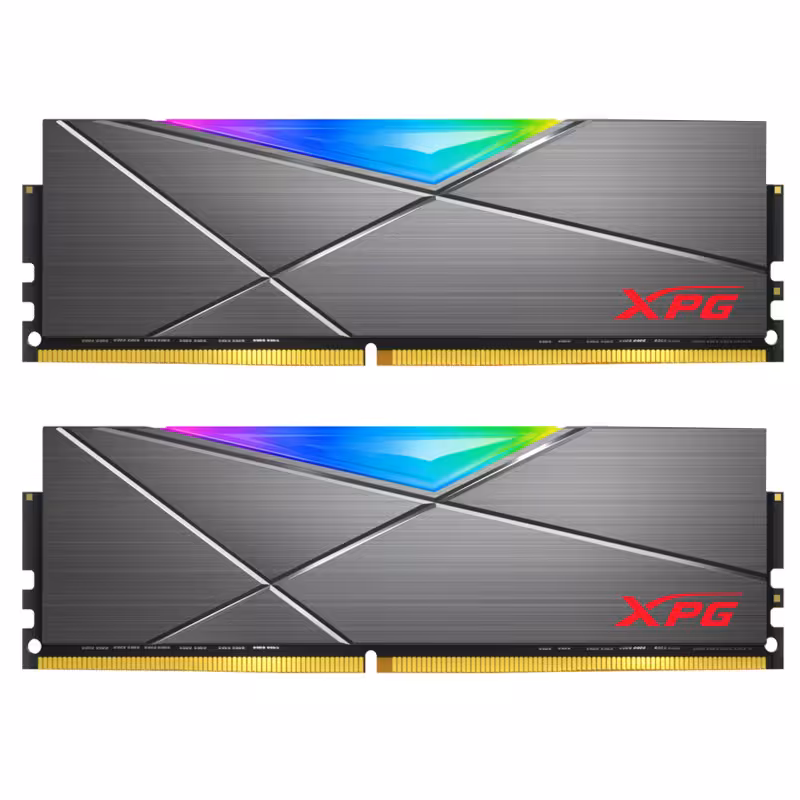 رم کامپیوتر RAM ای دیتا دوکاناله مدل SPECTRIX D50 DDR4 RGB CL16 حافظه 32 گیگابایت فرکانس 3000 مگاهرتز