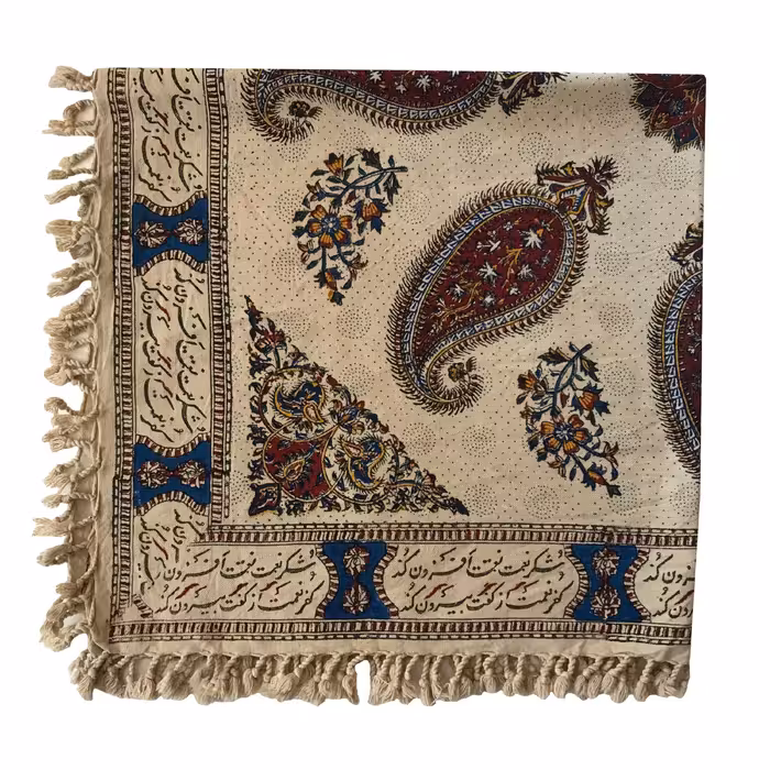 سفره قلمکار طرح شکر نعمت صنایع دستی پرشین