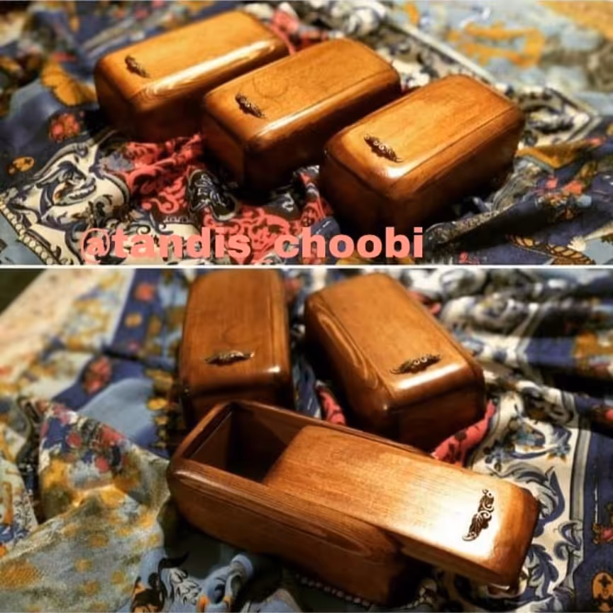 صندوقچه جواهرات چوبی کشویی