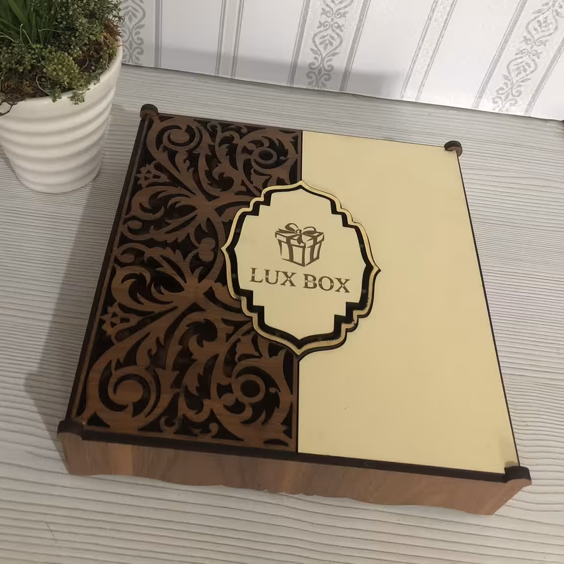 ظرف پذیرایی چوبی دو تیکه