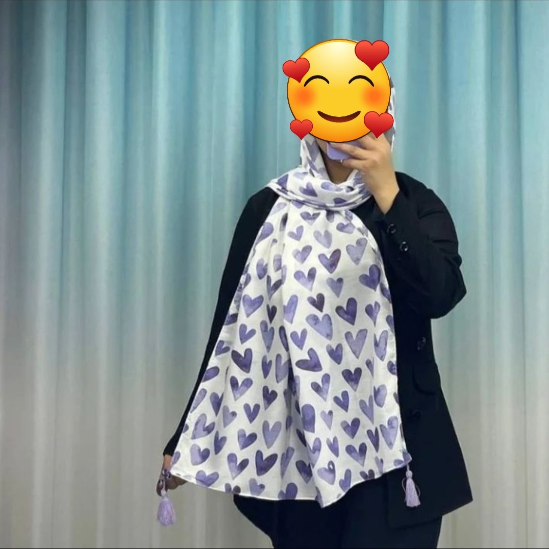 شال بنفش کم رنگ و صورتی