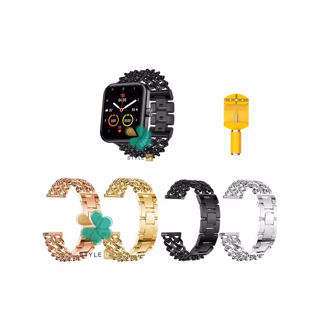 بند ساعت هوشمند شیائومی Xiaomi Maimo Watch مدل استیل زنجیری