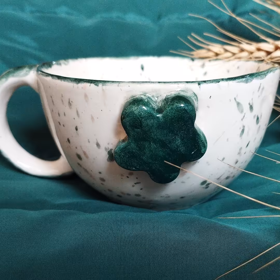 ماگ سرامیک لیوان هنر زیرلعابی ماگ دست ساز 