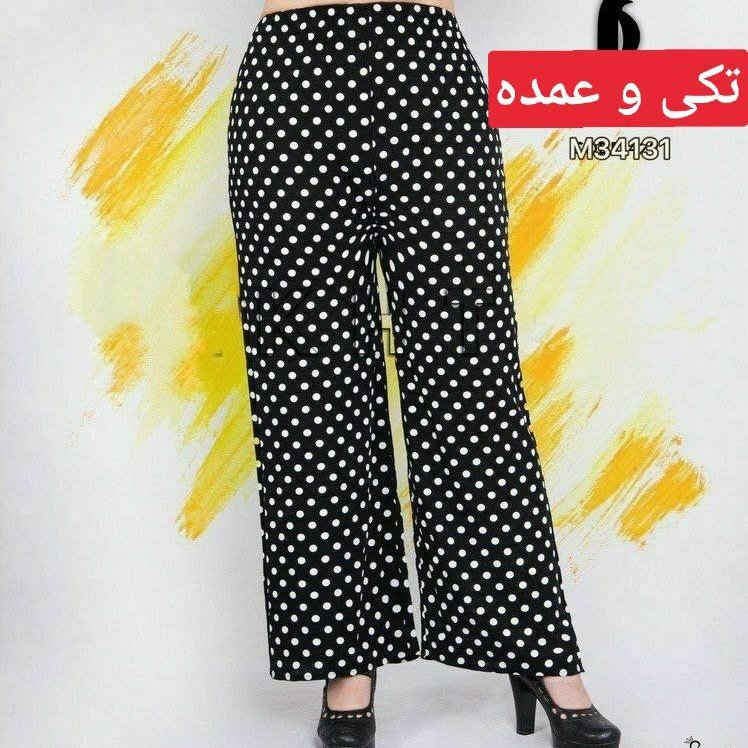 دامن شلواری نخی خالدار2