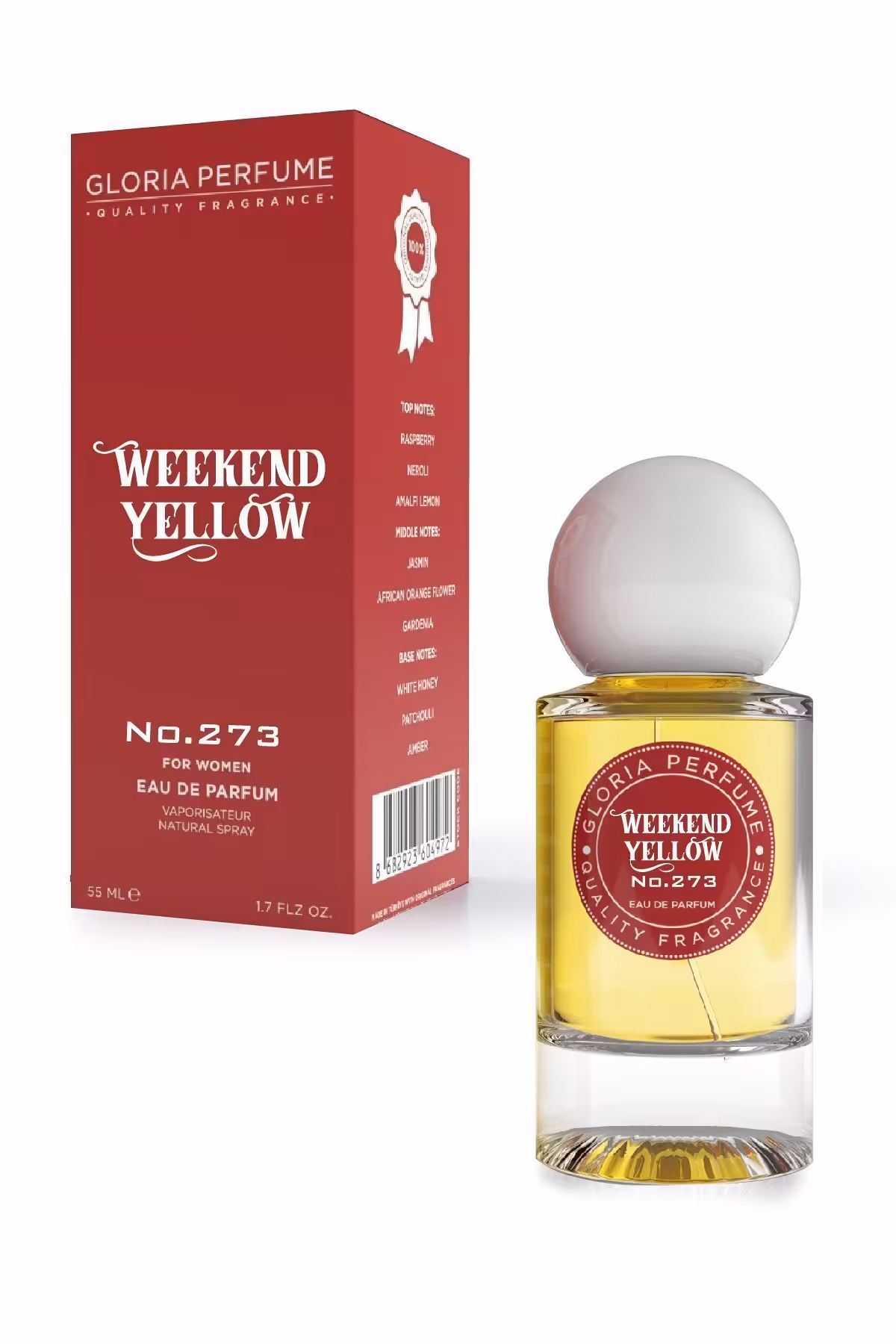 عطر زنانه آخر هفته زرد 55 میل ادوپرفیوم Gloria Perfume