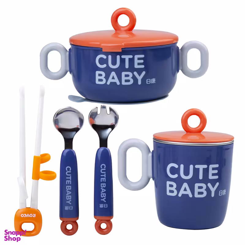 ظرف غذا کودک رووکو مدل کیوت بیبی مجموعه 5 عددی