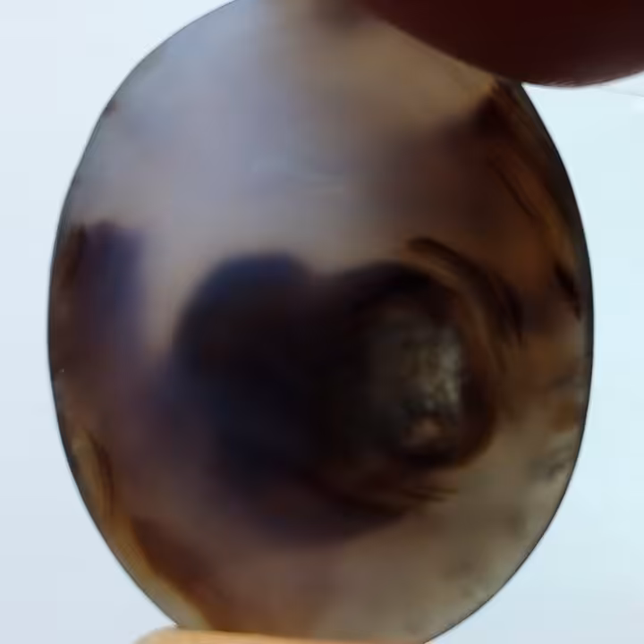 نگین عقیق شجر مصور به شکل ❤️ زیبا بسیار واضح