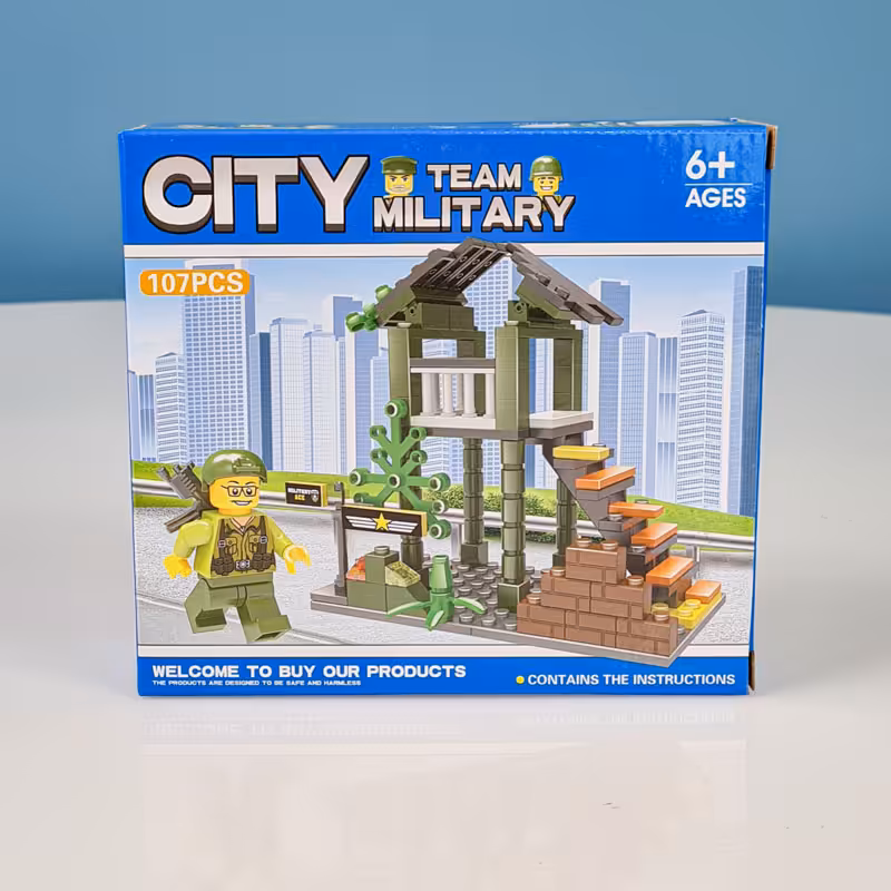 اسباب بازی لگو سری شهر 107 تکه city مدل ارتشی کد LXA2337