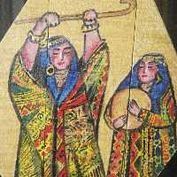 نقاشی روی چوب دو تکه تخت