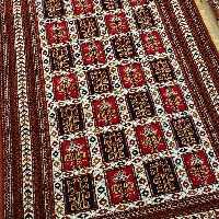 قالیچه دستباف ترکمن اعلا، 3 متری، طرح خشتی یا گلدانی، ارسال رایگان، پشم