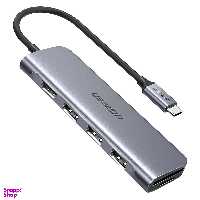 هاب تبدیل 3 پورت Type C به USB 3.0 با یک پورت HDMI و درگاه کارت حافظه یوگرین مدل CM195