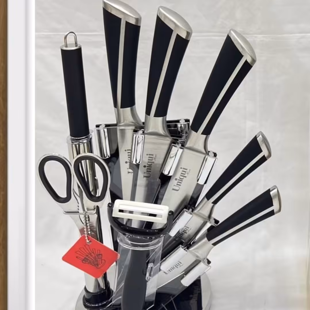 سرویس کارد آشپزخانه 9 پارچه یونیک(چاقوی آشپزخانه طرح یونیک اورجینال) 
