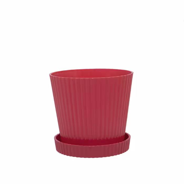 گلدان پلاستیکی مارانتا سایز دو با زیرگلدانی