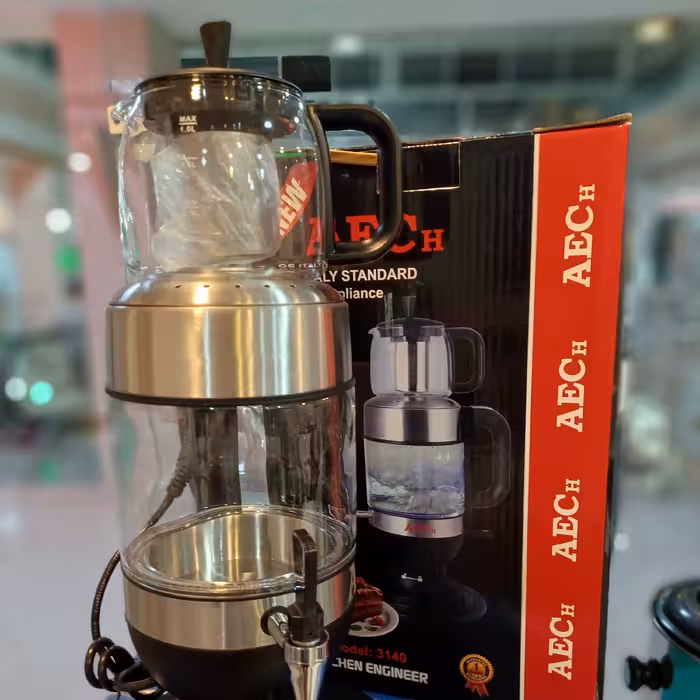 چای ساز سماوری آ ای سی AEC پیرکس باضمانت 18 ماهه اصلی