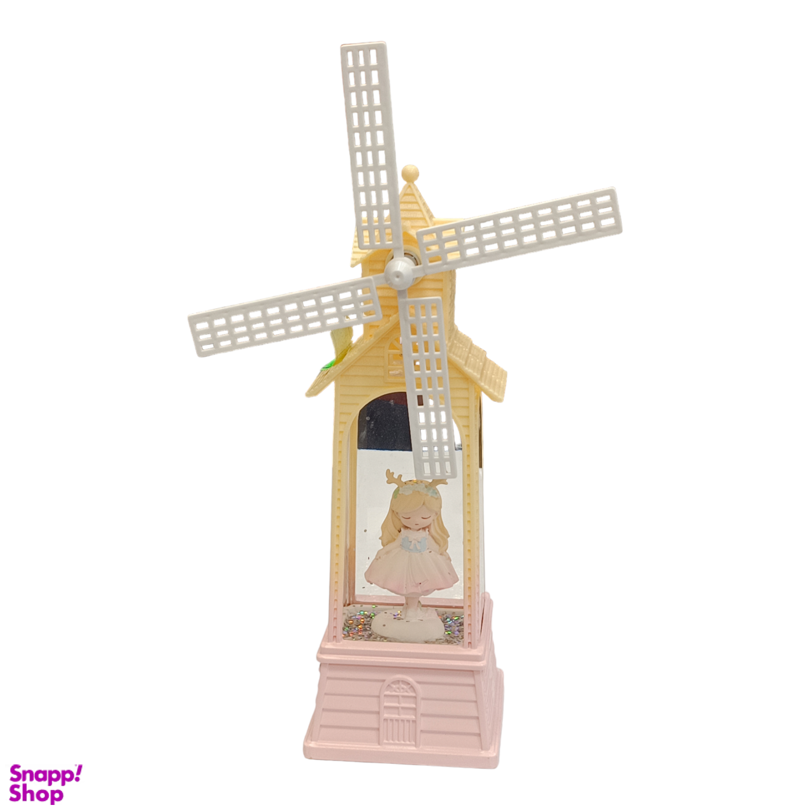 گوی موزیکال مدل آسیاب بادی طرح دختر انجل