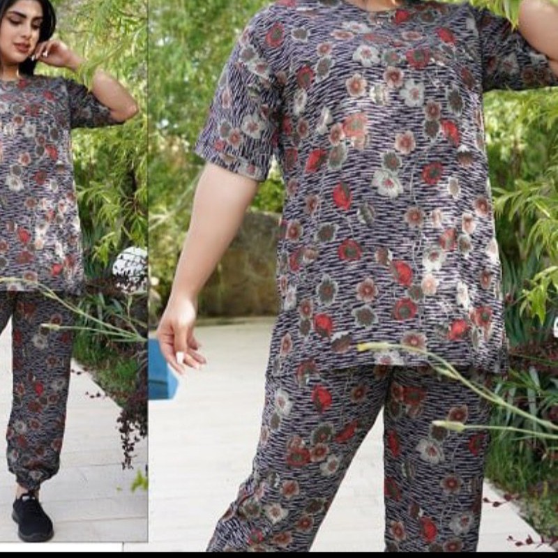ست تیشرت و شلوار نخی(ارسال رایگان)