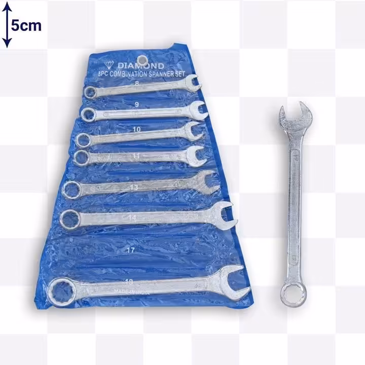 مجموعه 8 عددی آچار کیفی یک سر تخت یک سر رینگی دياموند