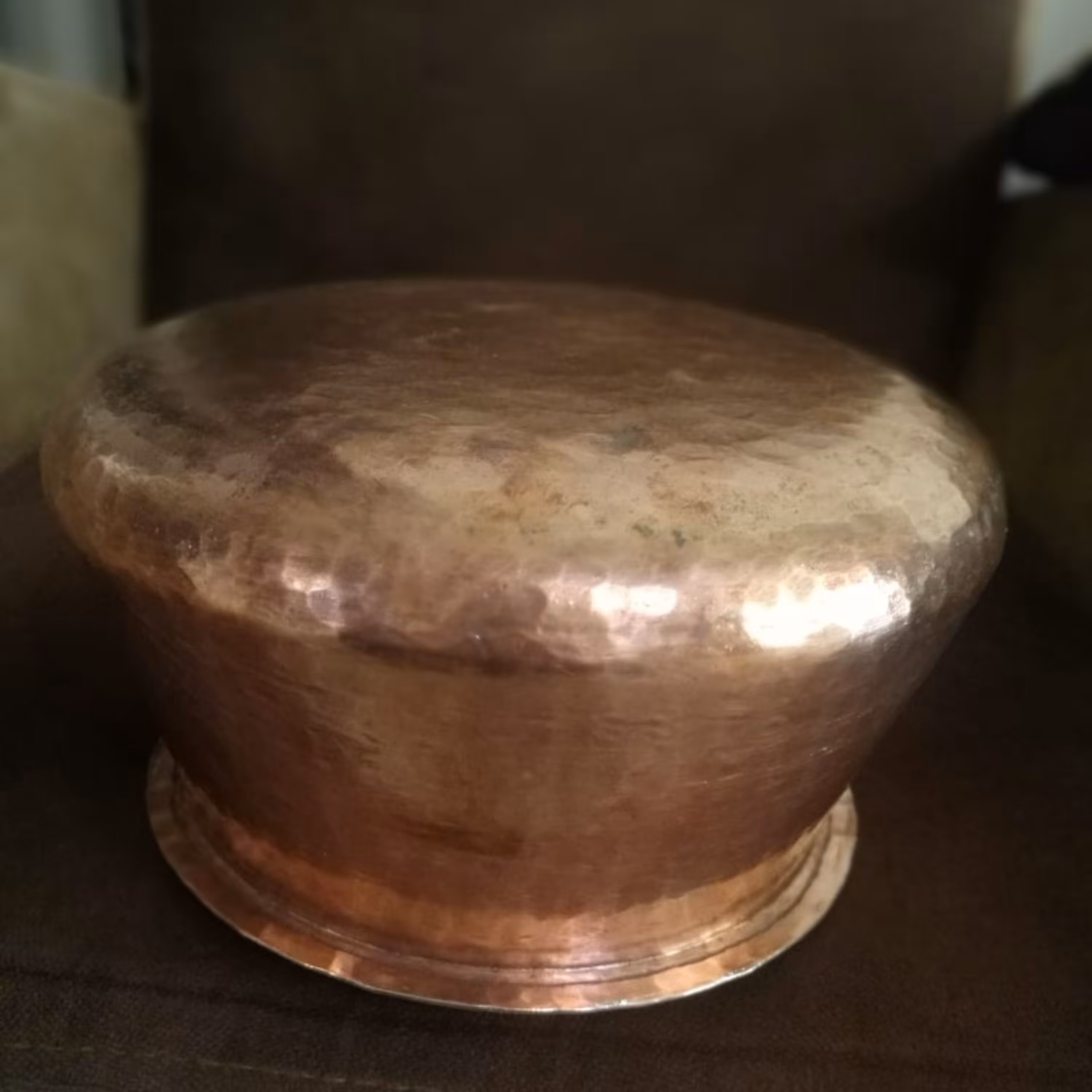 دیگچه مس قدیمی دست ساز بسیار  زیبا 