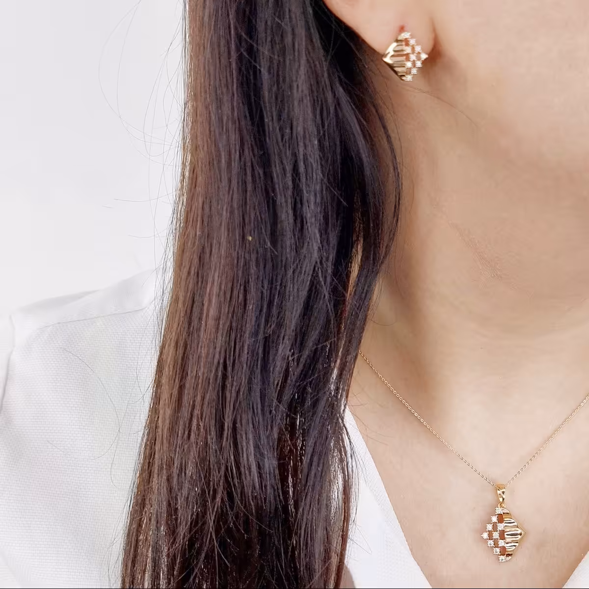 نیمست لوزی شطرنجی برند ژوپینگ با زنجیر ژوپینگ کد 11906