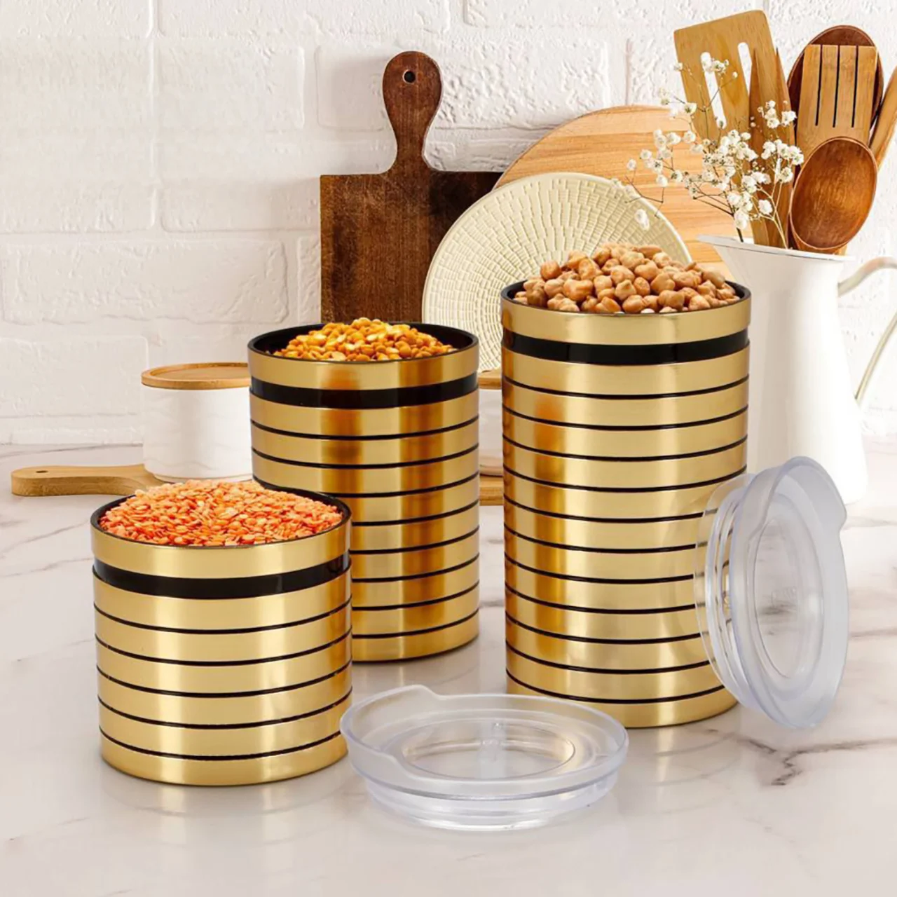 بانکه حبوبات و جا ادویه بازن طلایی