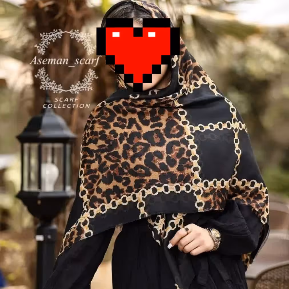 روسری نخی پلنگی