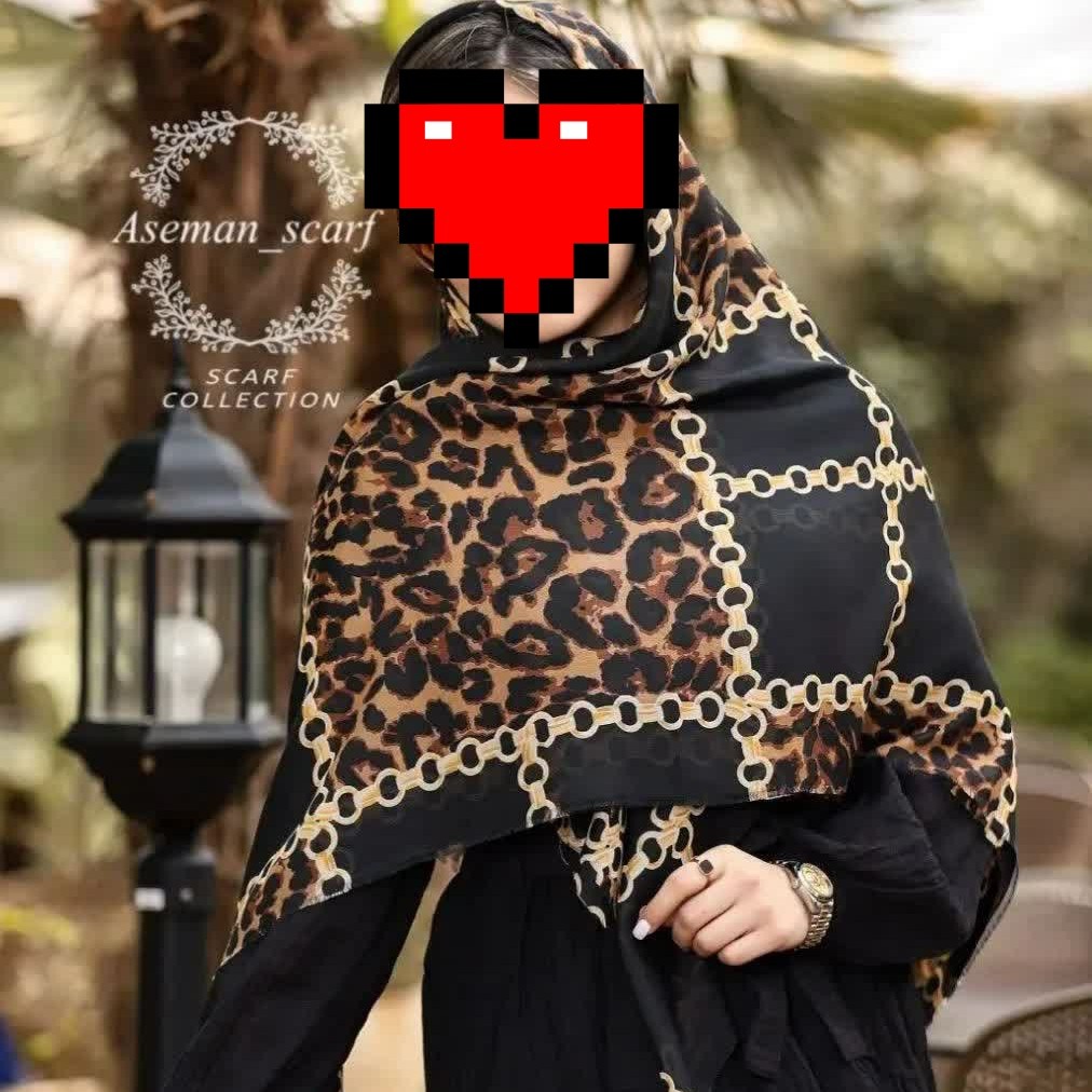 روسری نخی پلنگی