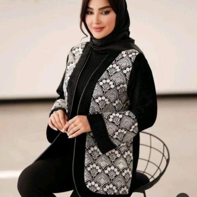 مانتو مجلسی مخمل و تافته مدل حنانه