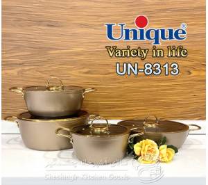 سرویس 16 پارچه مشکی لاین یونیک مدل UN-7720