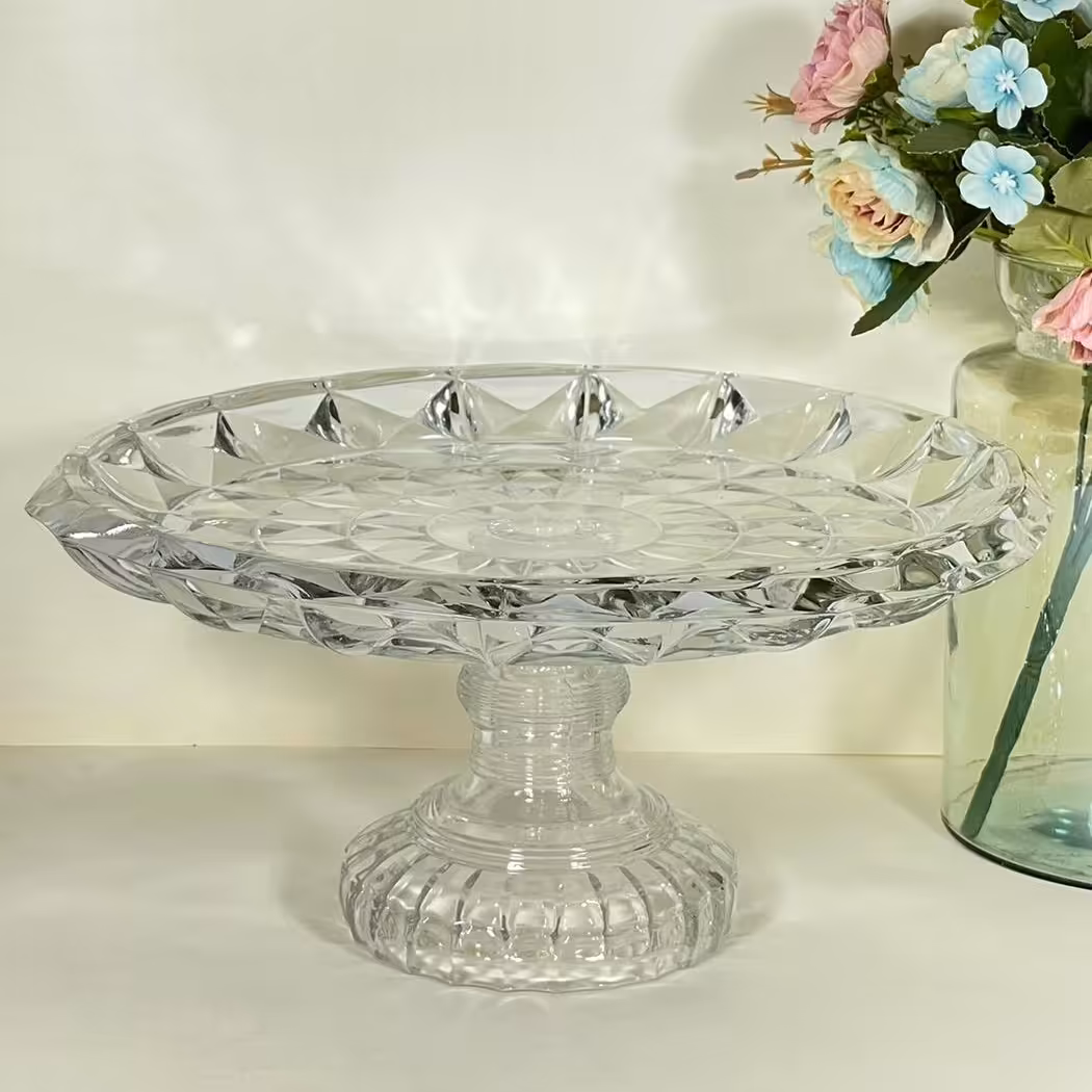 شیرینی خوری پایه دار آکوامارین 