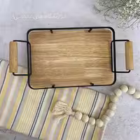 سینی مدل کف و دسته چوبی ایکیا سایز کوچک