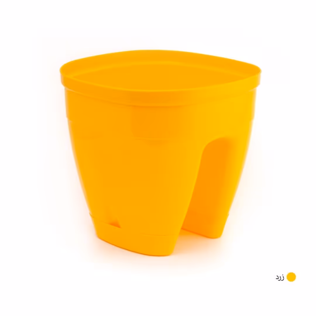 گلدان گل آذین نرده ای کد642 جنس پلاستیک در 10رنگ متنوع نصب بدون نیاز به پیچ و مهره همراه زیر گلدانی با ارسال رایگان