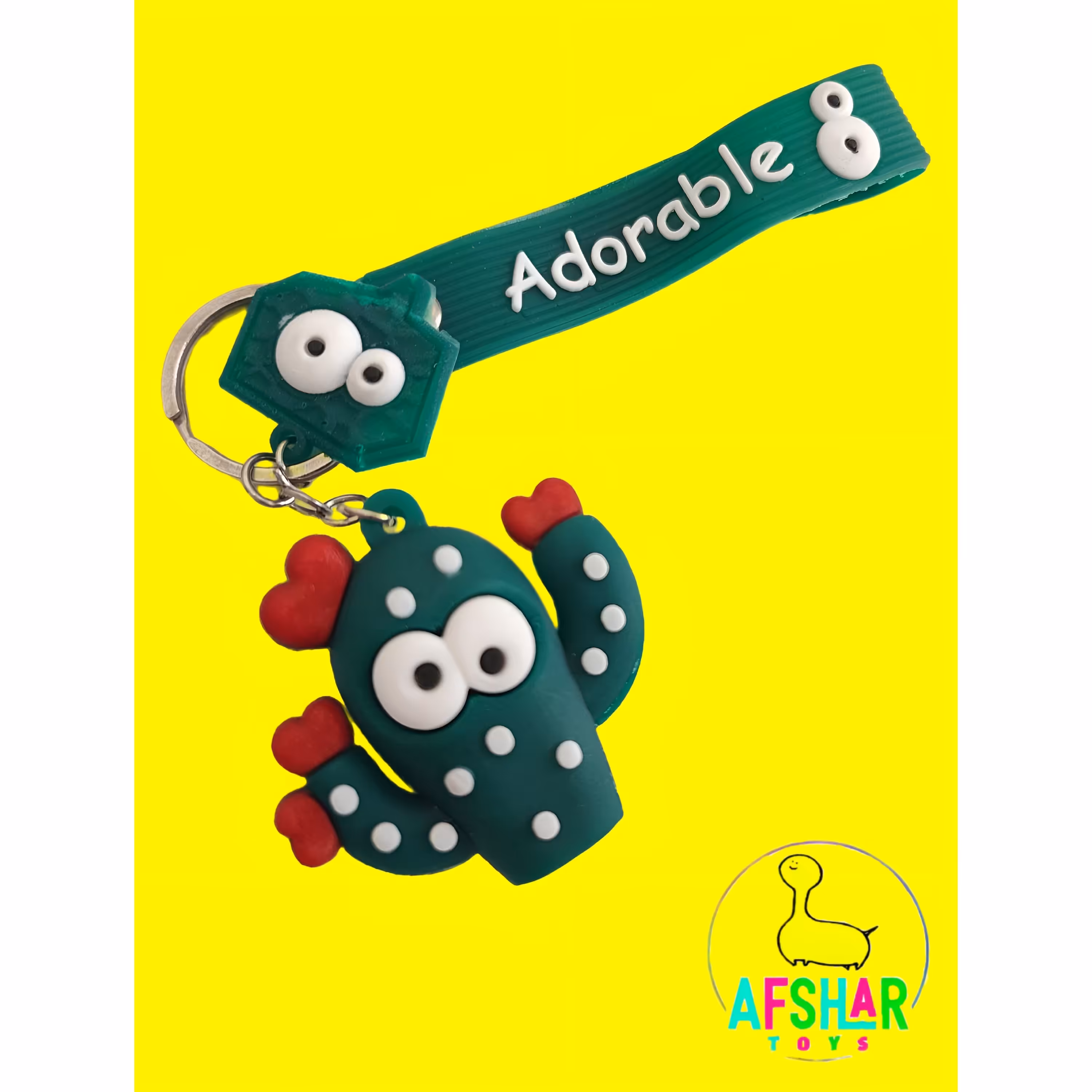 جاکلیدی و جاسوئیچی مدل کاکتوس اکسسوری فانتزی در سه رنگ