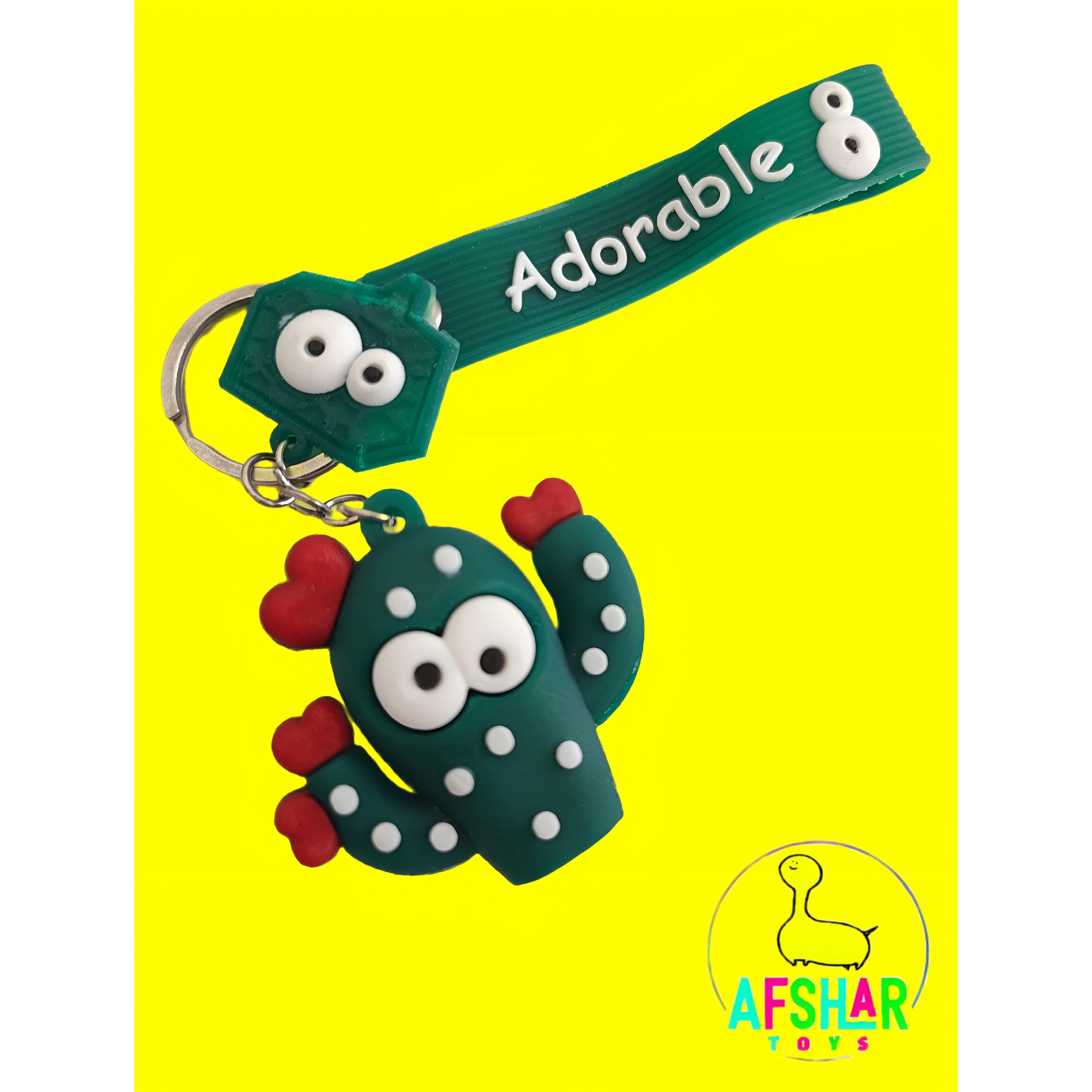 جاکلیدی و جاسوئیچی مدل کاکتوس اکسسوری فانتزی در سه رنگ