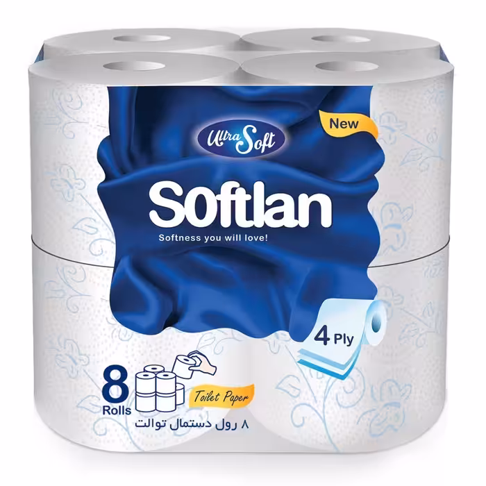دستمال توالت سافتلن بسته 8 عددی | فروشگاه اینترنتی تاتا کالا
