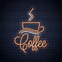 تابلو نئون فلکسی کافه موج نئون پلکسی قهوه مدل موج