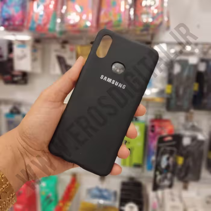 قاب سامسونگ A10s طرح سیلیکونی (TPU) - مشکی